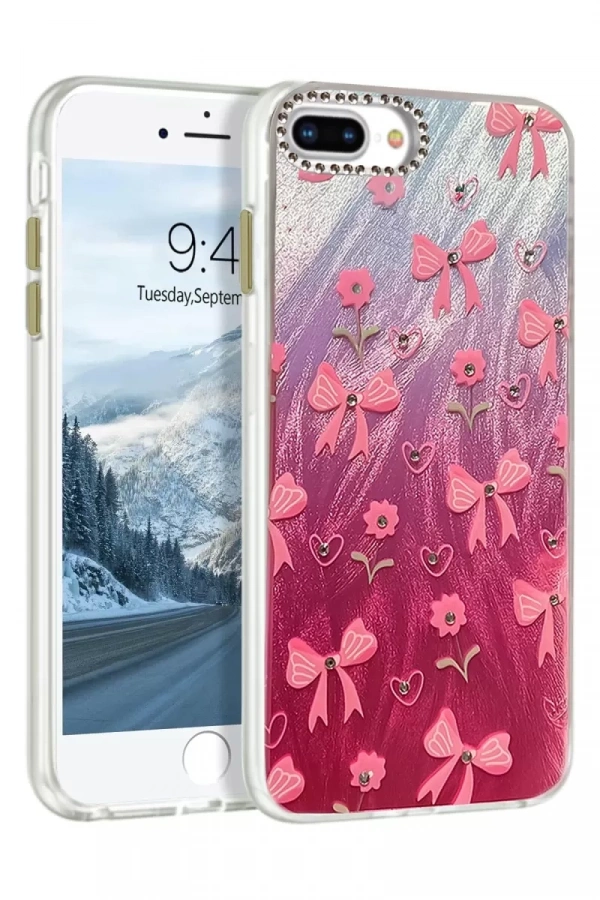 Apple iPhone 7 Plus Kılıf Blade Aynalı Desenli Kapak - Desen 3