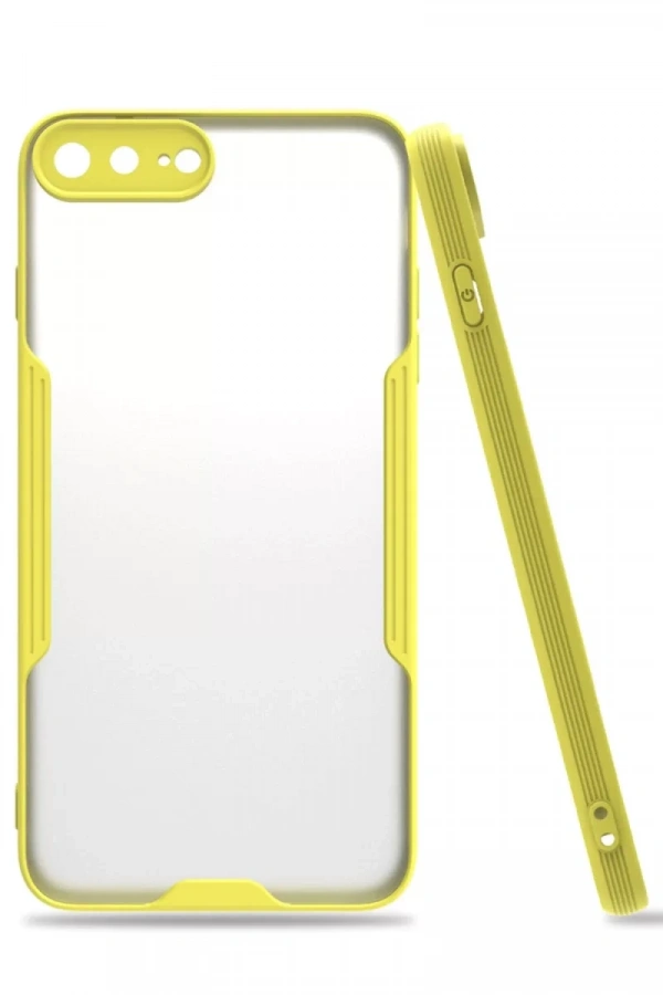 Apple iPhone 7 Plus Kılıf Platin Silikon - Sarı