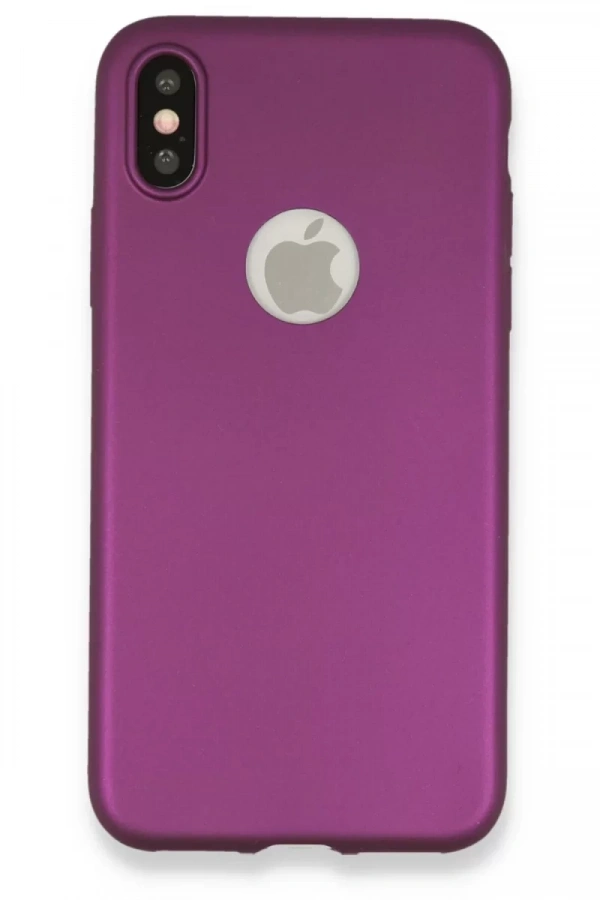 Apple iPhone X Kılıf First Silikon - Mürdüm
