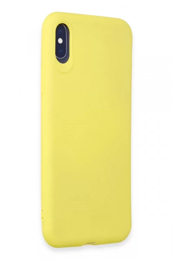 Apple iPhone X Kılıf First Silikon - Sarı