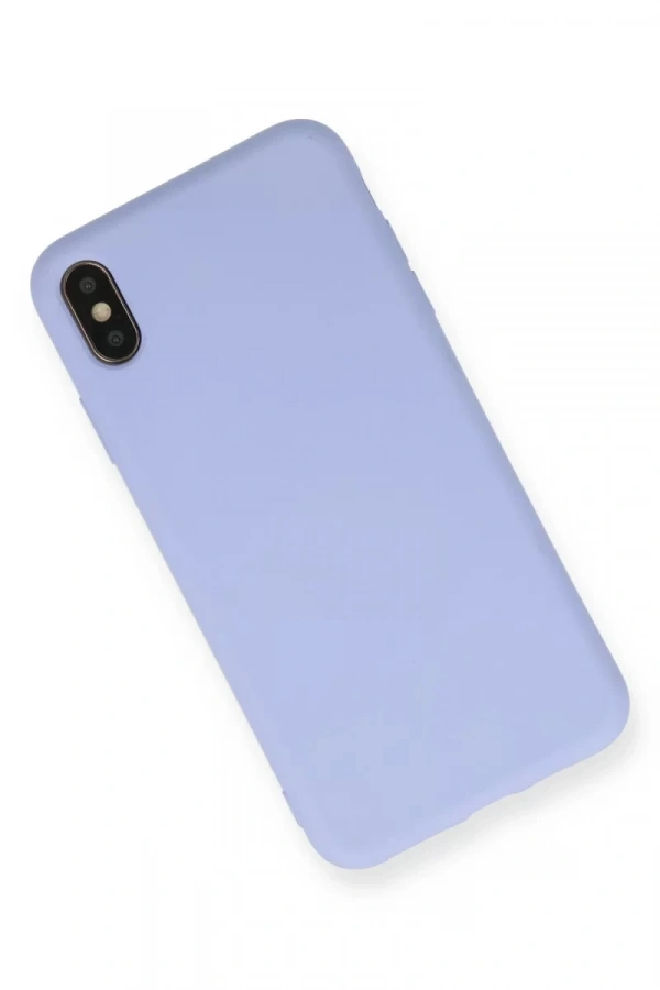 Apple iPhone X Kılıf Nano içi Kadife Silikon - Lila