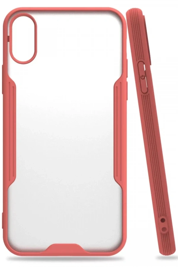 Apple iPhone X Kılıf Platin Silikon - Pembe