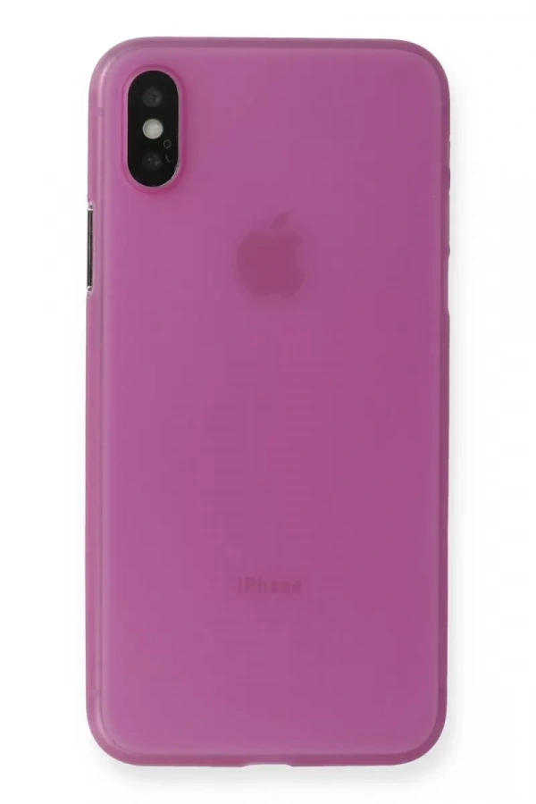Apple iPhone X Kılıf PP Ultra İnce Kapak - Pembe