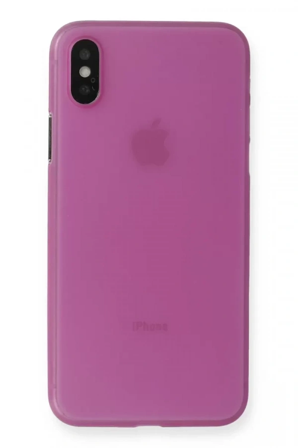 Apple iPhone X Kılıf PP Ultra İnce Kapak - Pembe