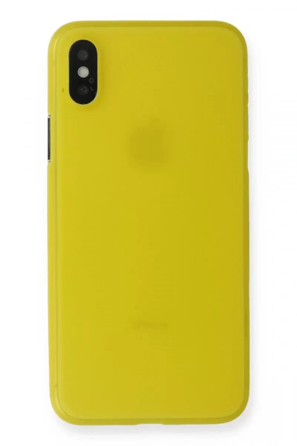 Apple iPhone X Kılıf PP Ultra İnce Kapak - Sarı