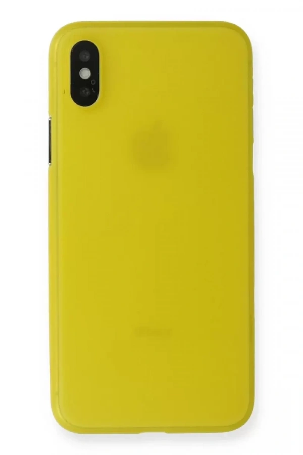 Apple iPhone X Kılıf PP Ultra İnce Kapak - Sarı