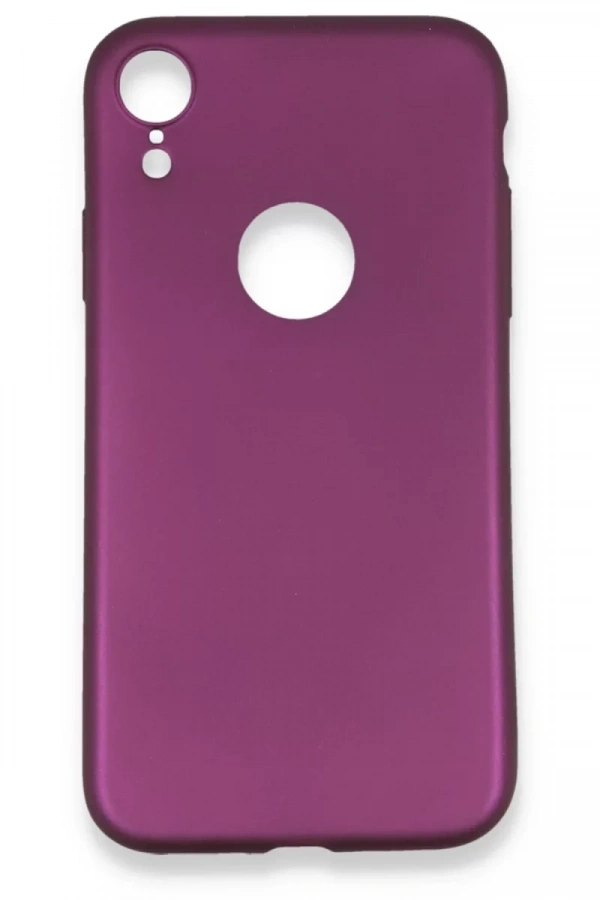Apple iPhone XR Kılıf First Silikon - Mürdüm