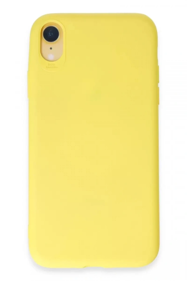 Apple iPhone XR Kılıf First Silikon - Sarı