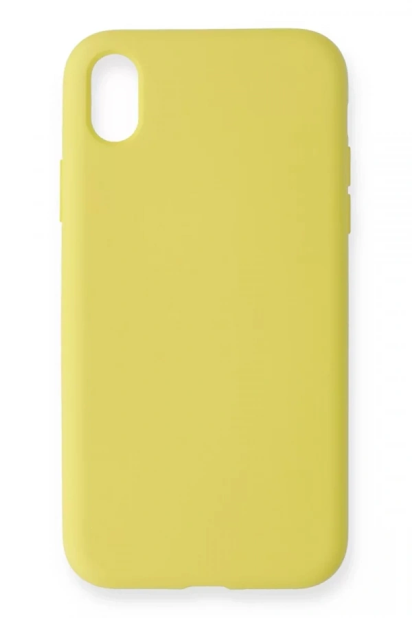 Apple iPhone XR Kılıf Nano içi Kadife Silikon - Sarı