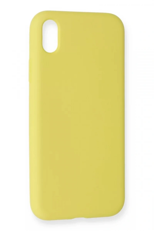 Apple iPhone XR Kılıf Nano içi Kadife Silikon - Sarı
