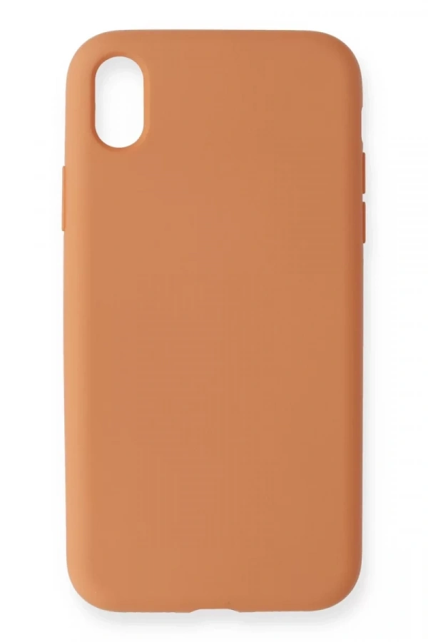 Apple iPhone XR Kılıf Nano içi Kadife Silikon - Turuncu