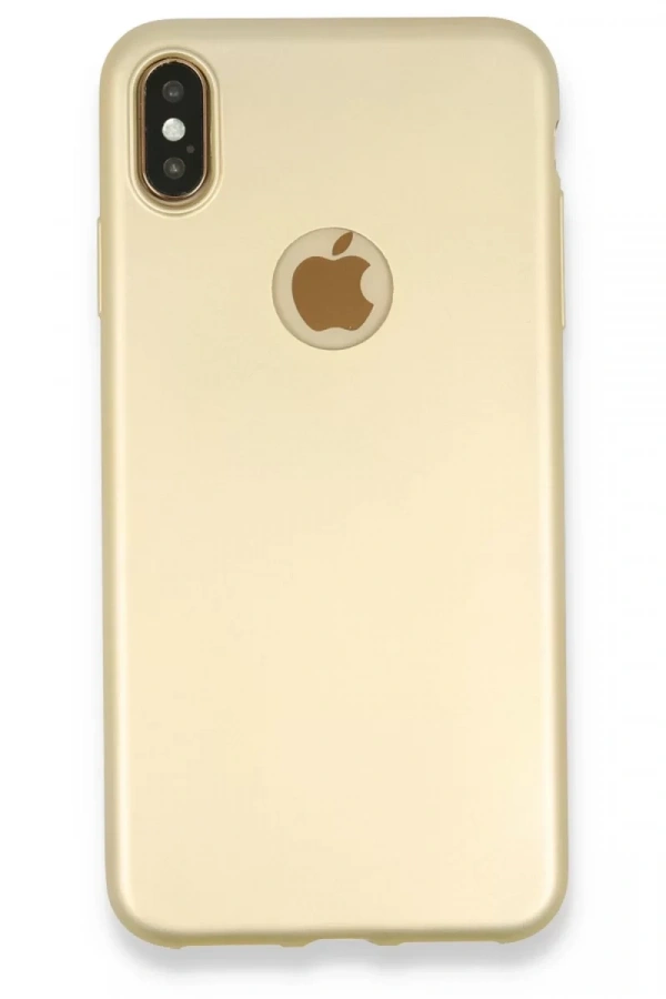 Apple iPhone XS Max Kılıf First Silikon - Gold