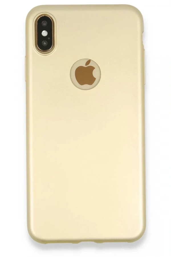 Apple iPhone XS Max Kılıf First Silikon - Gold