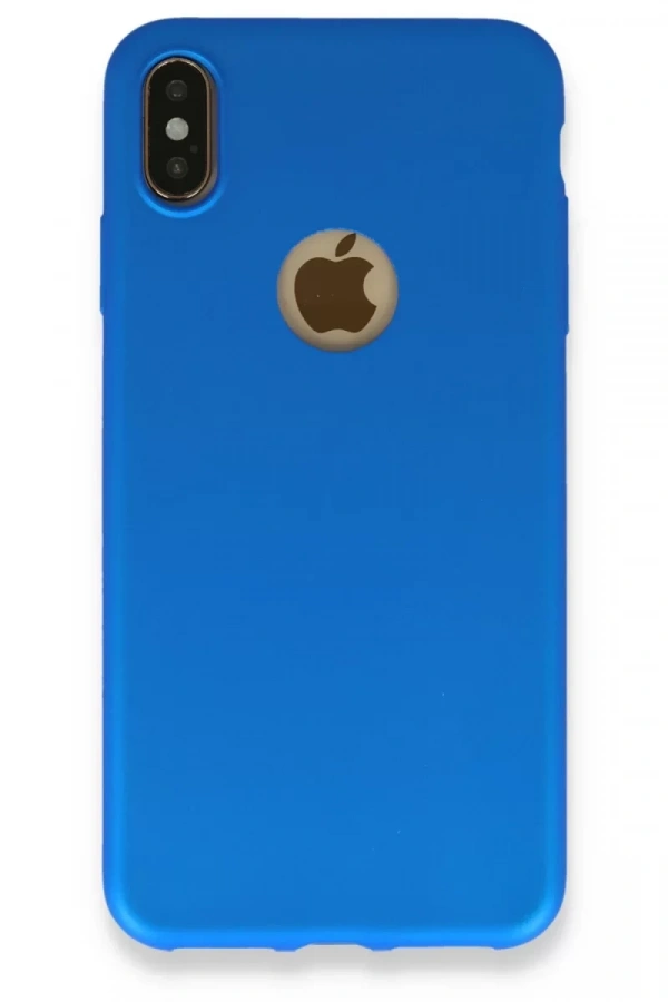 Apple iPhone XS Max Kılıf First Silikon - Mavi