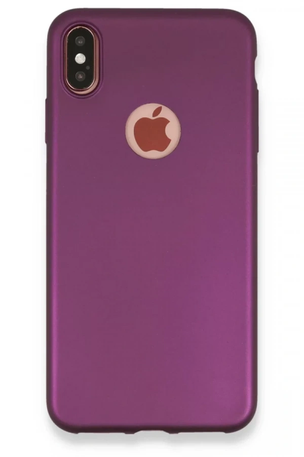 Apple iPhone XS Max Kılıf First Silikon - Mürdüm