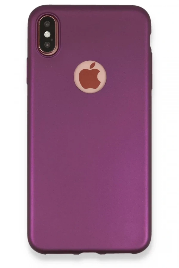 Apple iPhone XS Max Kılıf First Silikon - Mürdüm