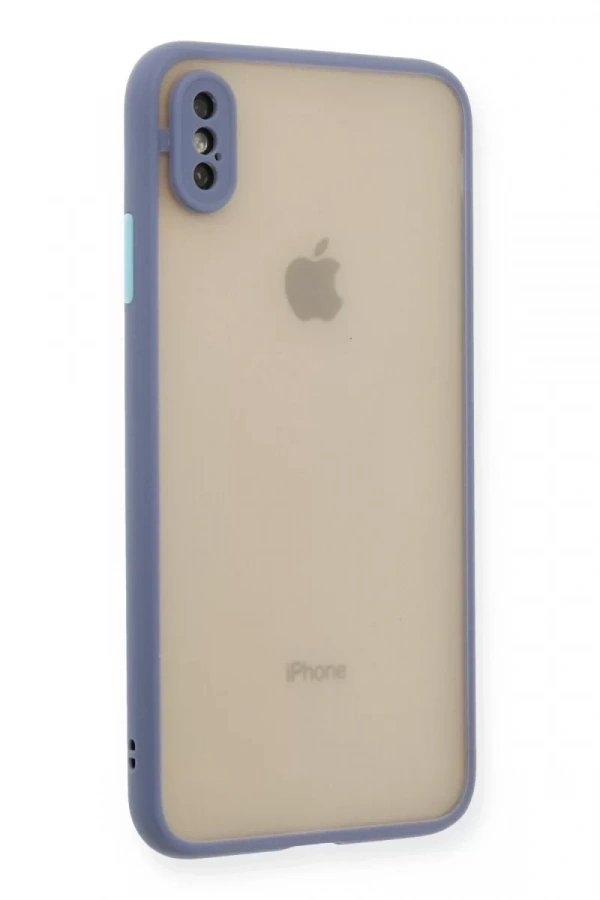 Apple iPhone XS Max Kılıf Montreal Silikon Kapak - Gri