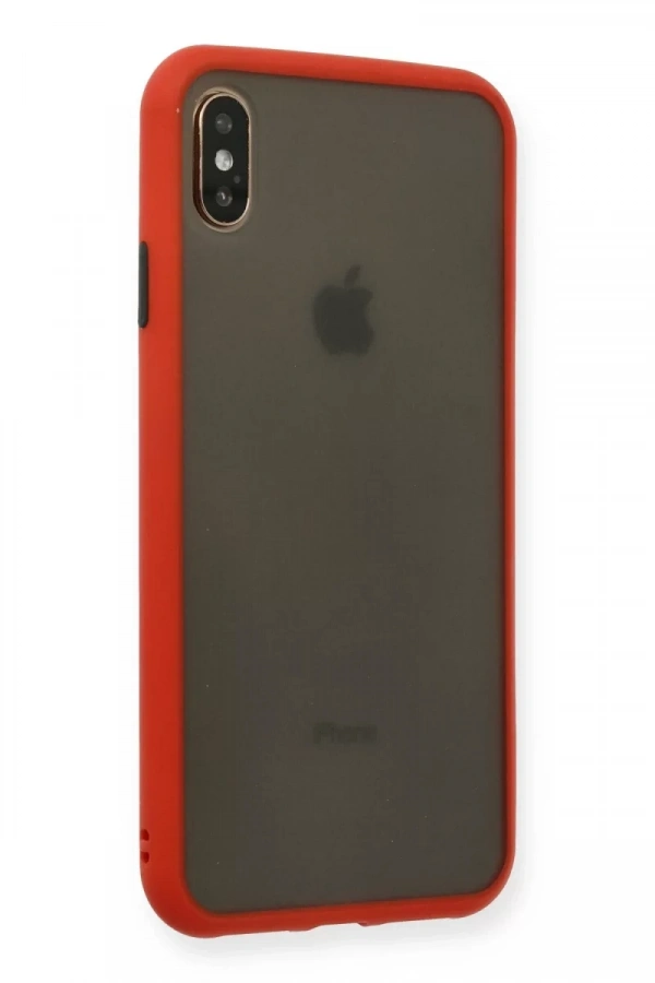 Apple iPhone XS Max Kılıf Montreal Silikon Kapak - Kırmızı