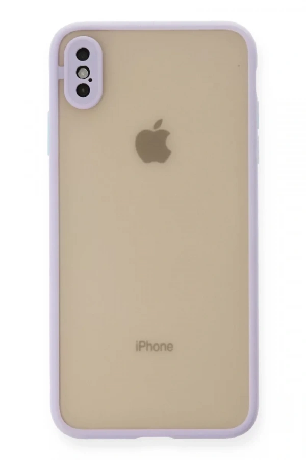 Apple iPhone XS Max Kılıf Montreal Silikon Kapak - Mor