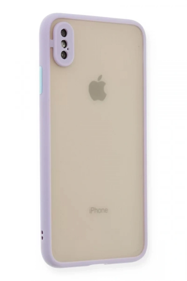 Apple iPhone XS Max Kılıf Montreal Silikon Kapak - Mor
