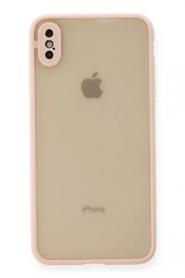 Apple iPhone XS Max Kılıf Montreal Silikon Kapak - Pembe