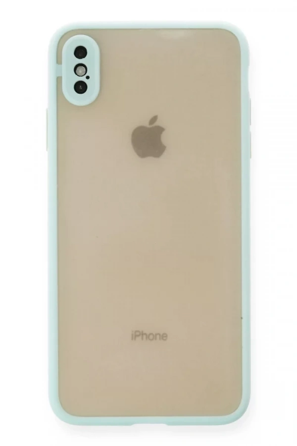 Apple iPhone XS Max Kılıf Montreal Silikon Kapak - Turkuaz