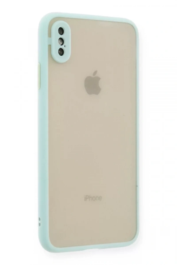 Apple iPhone XS Max Kılıf Montreal Silikon Kapak - Turkuaz