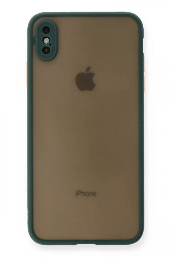 Apple iPhone XS Max Kılıf Montreal Silikon Kapak - Yeşil