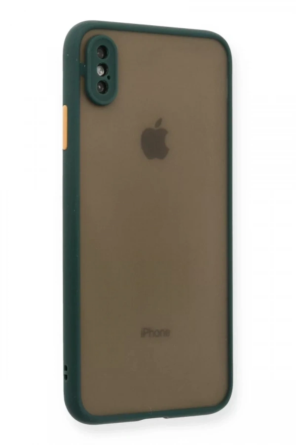 Apple iPhone XS Max Kılıf Montreal Silikon Kapak - Yeşil