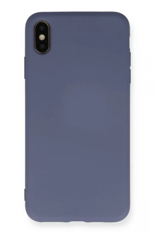 Apple iPhone XS Max Kılıf Nano içi Kadife Silikon - Gri