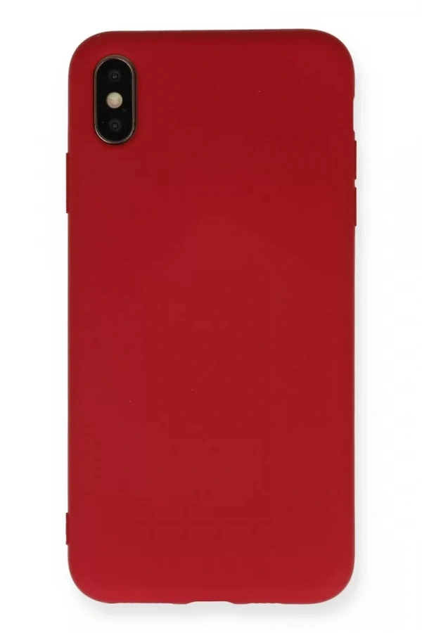 Apple iPhone XS Max Kılıf Nano içi Kadife Silikon - Kırmızı