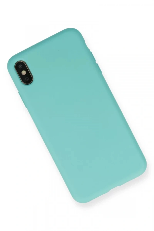 Apple iPhone XS Max Kılıf Nano içi Kadife Silikon - Turkuaz