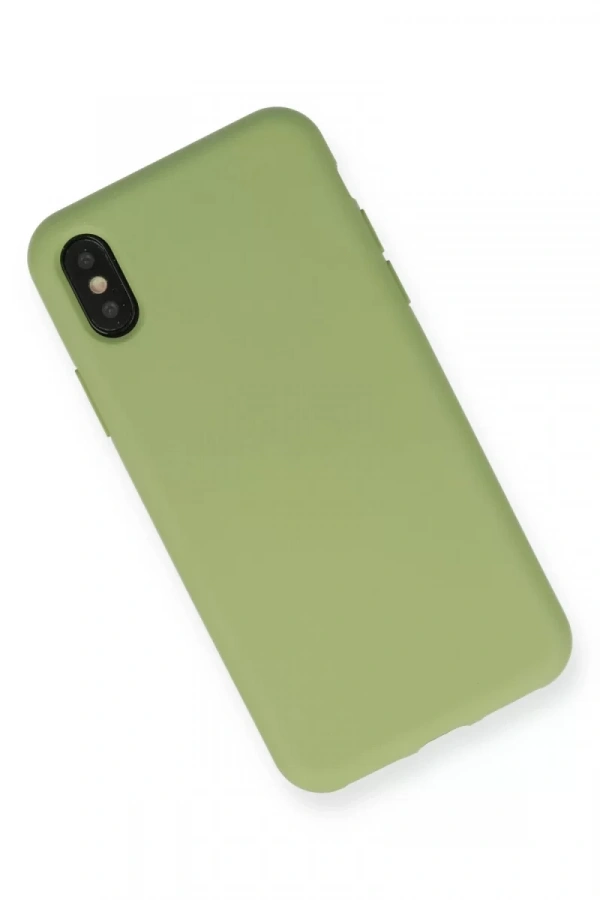 Apple iPhone XS Max Kılıf Nano içi Kadife Silikon - Yeşil