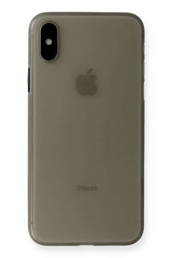 Apple iPhone XS Max Kılıf PP Ultra İnce Kapak - Gri