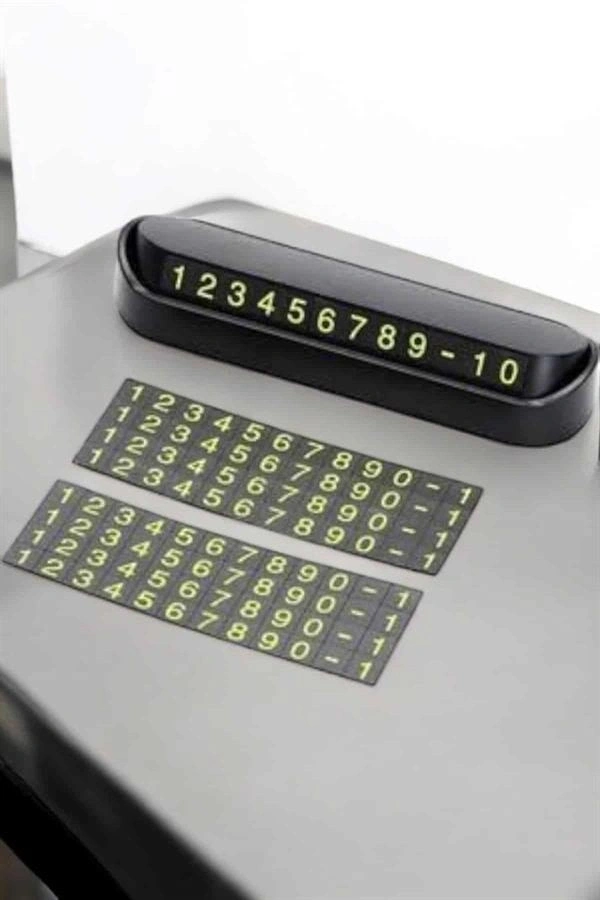 Araba Park Numaratörü Araç İçi Numaralık Değiştirilebilir Çevirmeli Mini