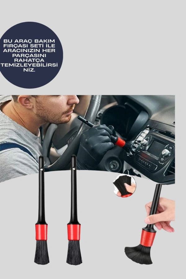 Araba Temizliği İçin 5 Parça Fırça Takımı