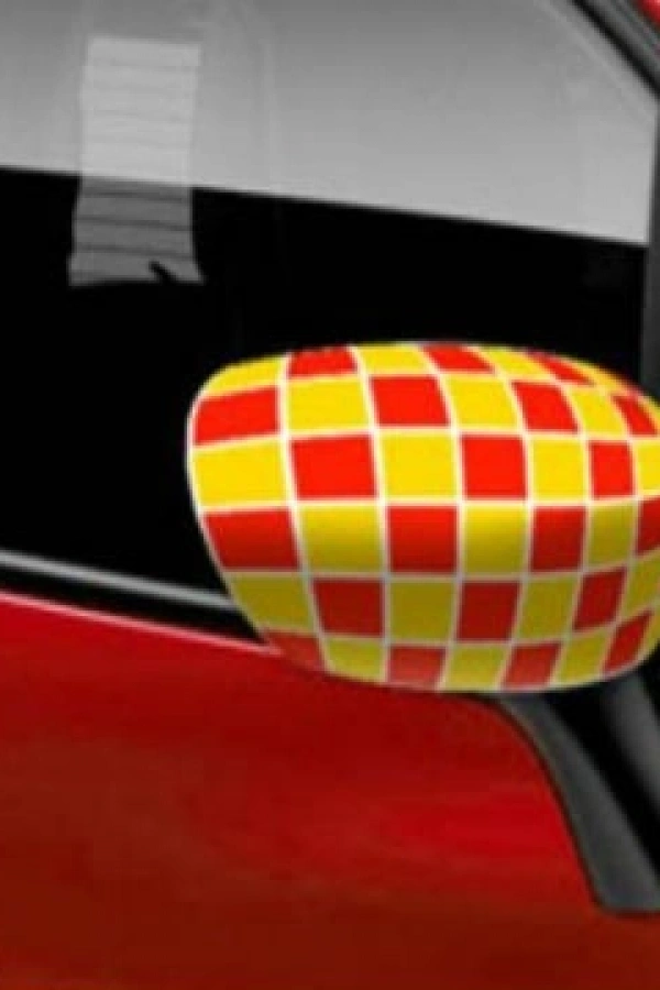 Araç Ayna Kılıfı 2 Adet - Sarı Kırmızı