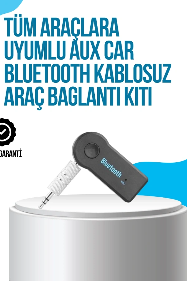 Araç İçi Bluetooth AUX Müzik ve Telefon Görüşmesi Adaptörü