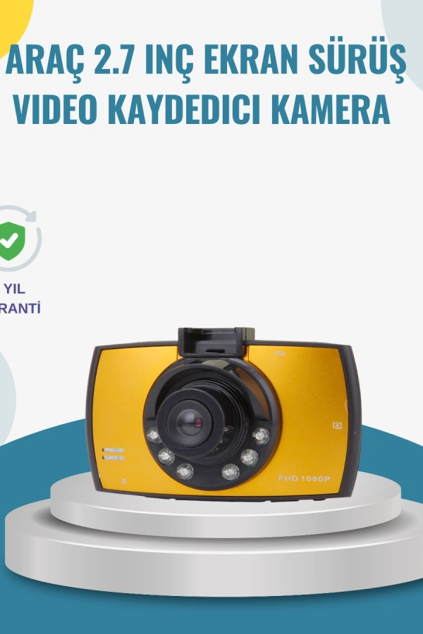 Araç İçi HD DVR Kamera G Sensor ve Hareket Algılama Özellikli