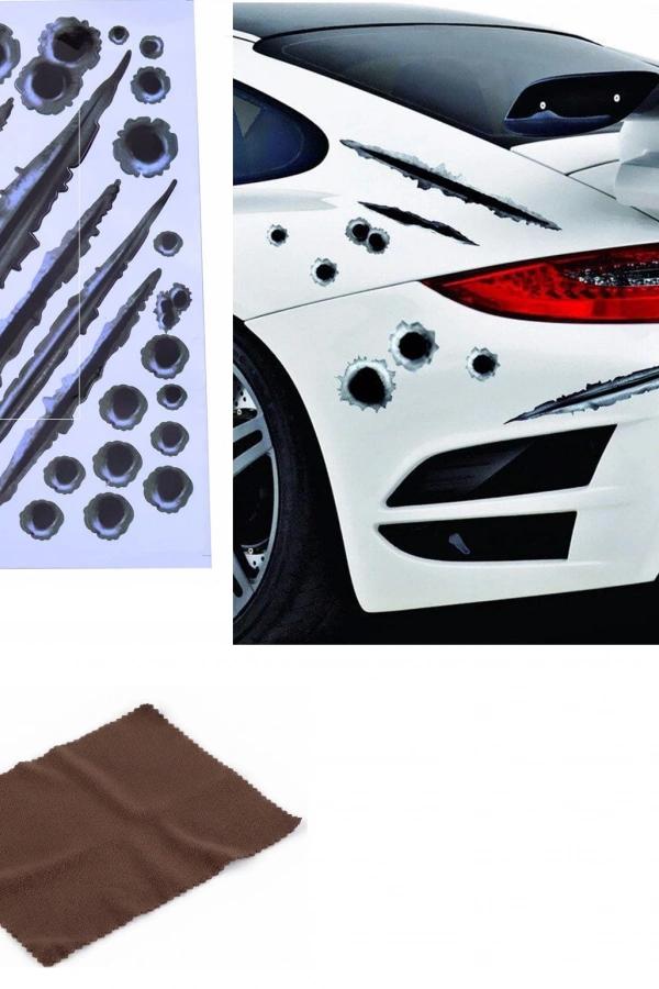 Araç Sticker Seti Yara Bere Oto Sticker Yara Şeklinde 3D