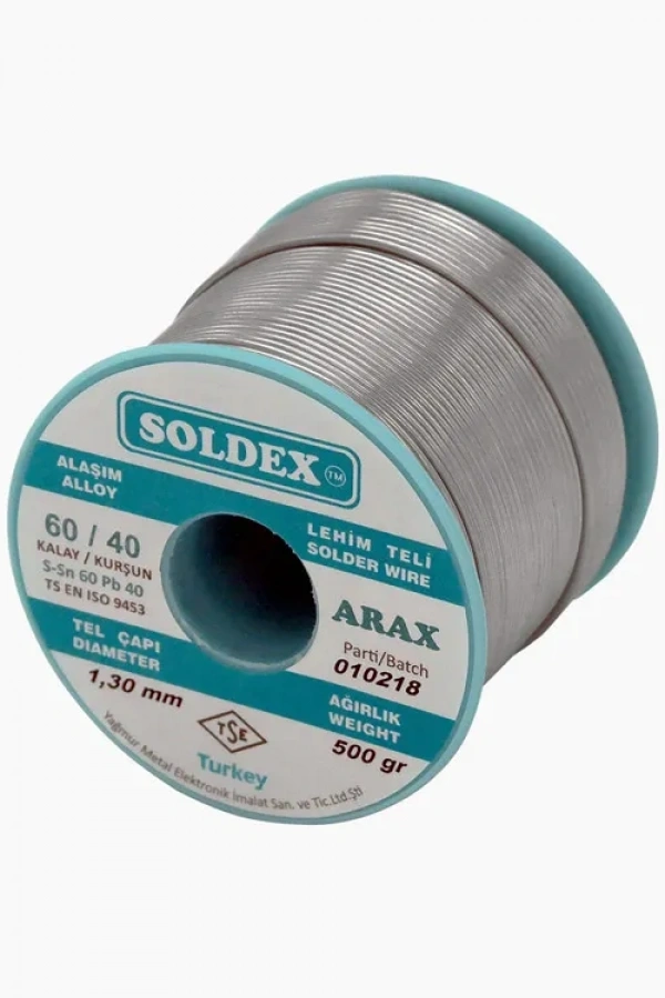 Arax 60-40 Lehim Teli 500 Gr 1.6 mm - Sn:60 / Pb:40