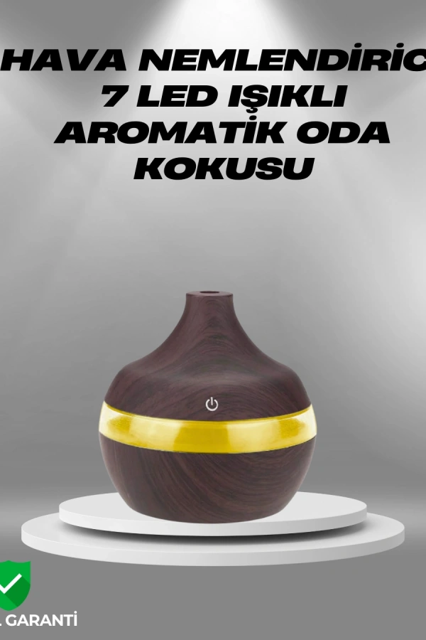 Aromaterapi Uyumlu 300 ml LED Işıklı Oda Kokusu Difüzörü