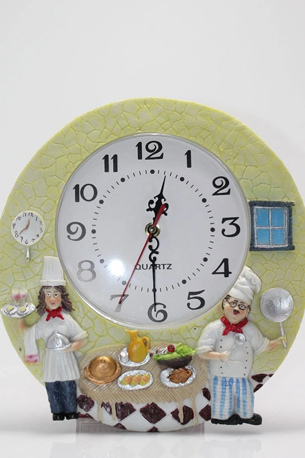 Aşçı Tasarımlı Polyester Duvar Saati Model 5