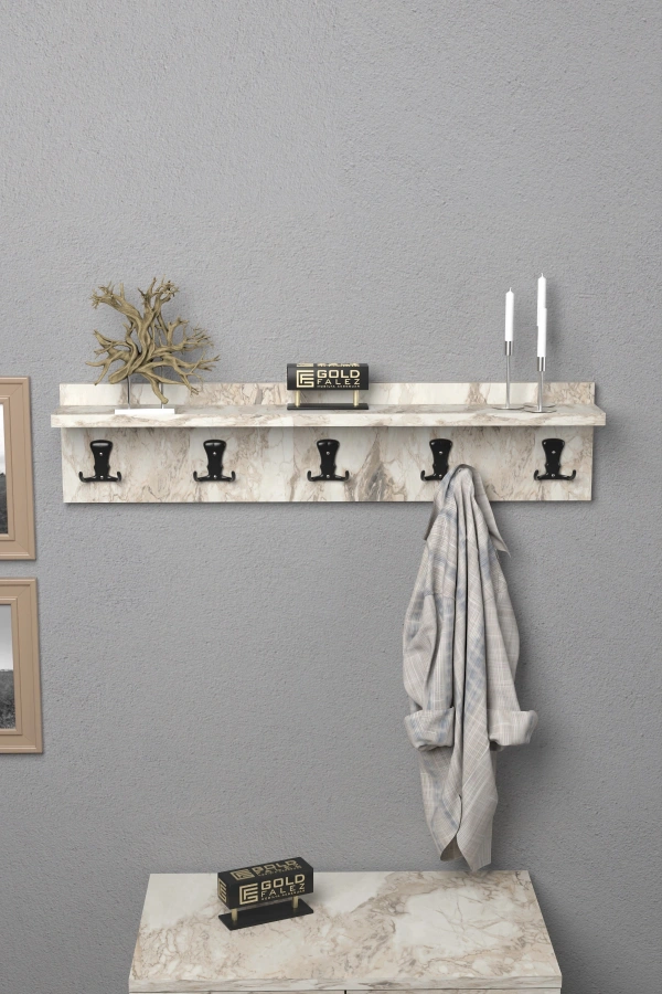 Askılık Duvar Elbise Askılığı Portmanto 80 Cm Efes Düz