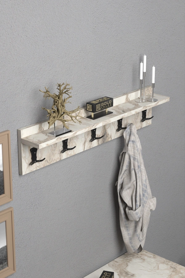 Askılık Duvar Elbise Askılığı Portmanto 80 Cm Efes Düz