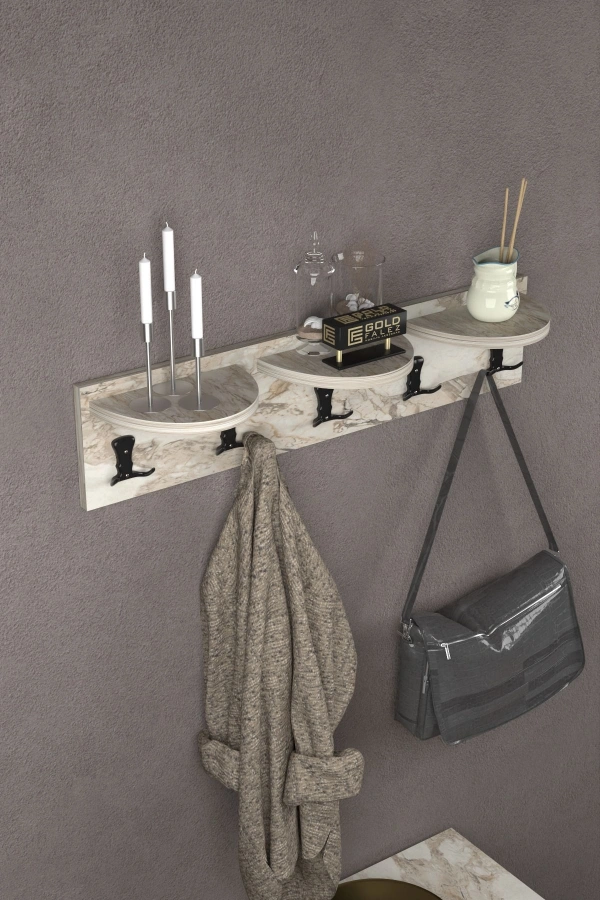 Askılık Duvar Elbise Askılığı Portmanto 80 Cm Efes