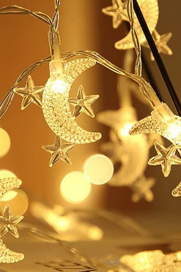 Ay Yıldız Tasarımlı 20 LED USB Aydınlatma