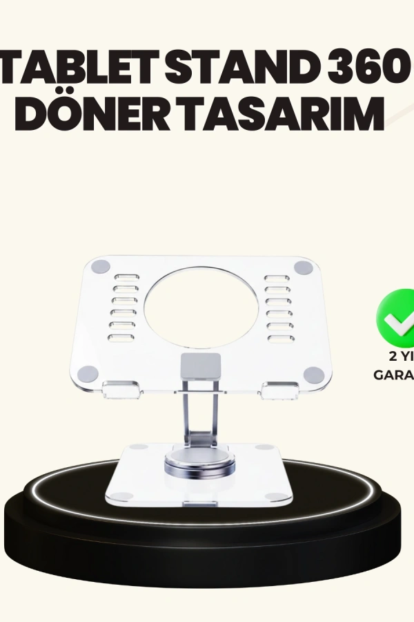 Ayarlanabilir Şeffaf Tablet Standı Kaymaz Silikon Tabanlı
