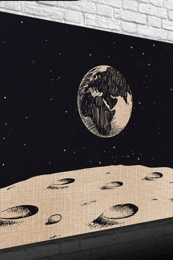 Aydan Dünyanın Görünüşü Kanvas Tablo 50 x 70