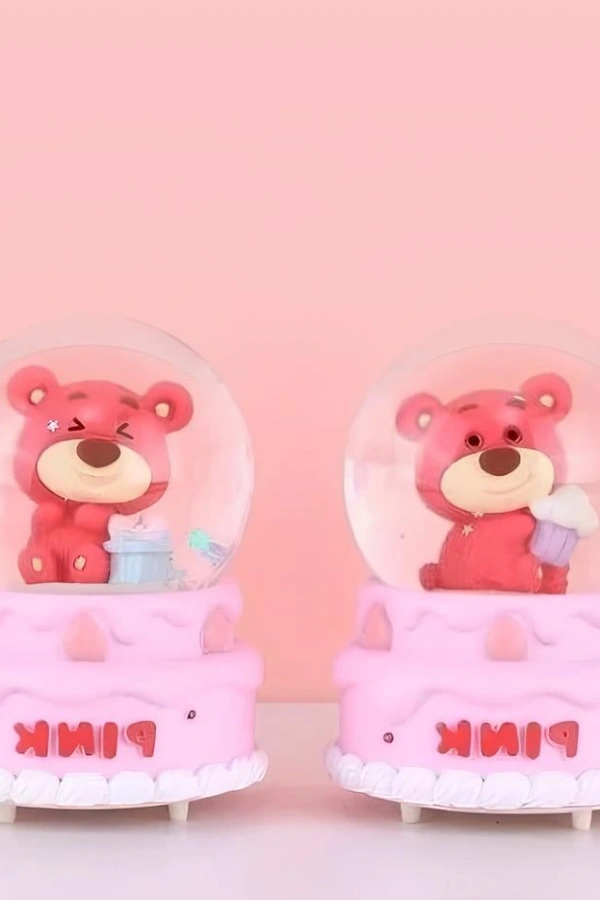 Ayıcıklı Işıklı Kar Küresi 7 Cm